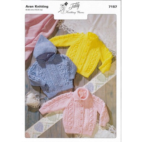 Aran Knitting Pattern 7157 10 Per Pack - Click Image to Close